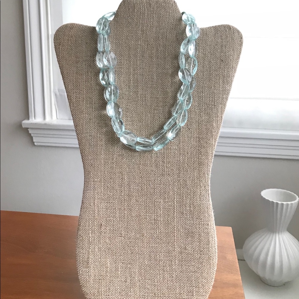 Artisan Crafted Blue Topaz Double Row Necklace - Picture 2 of 5